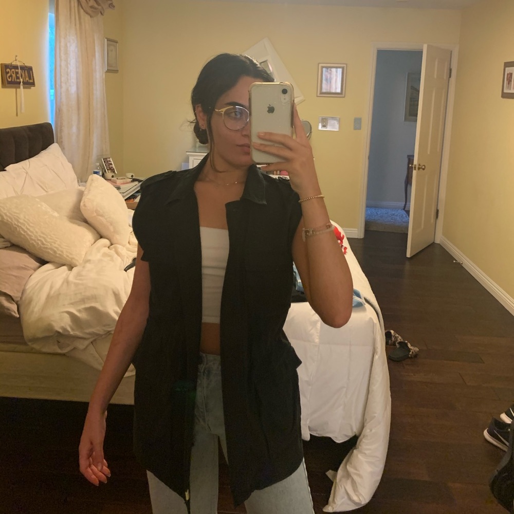Black vest jacket